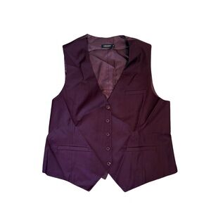 Burgundy Button-Up Vest